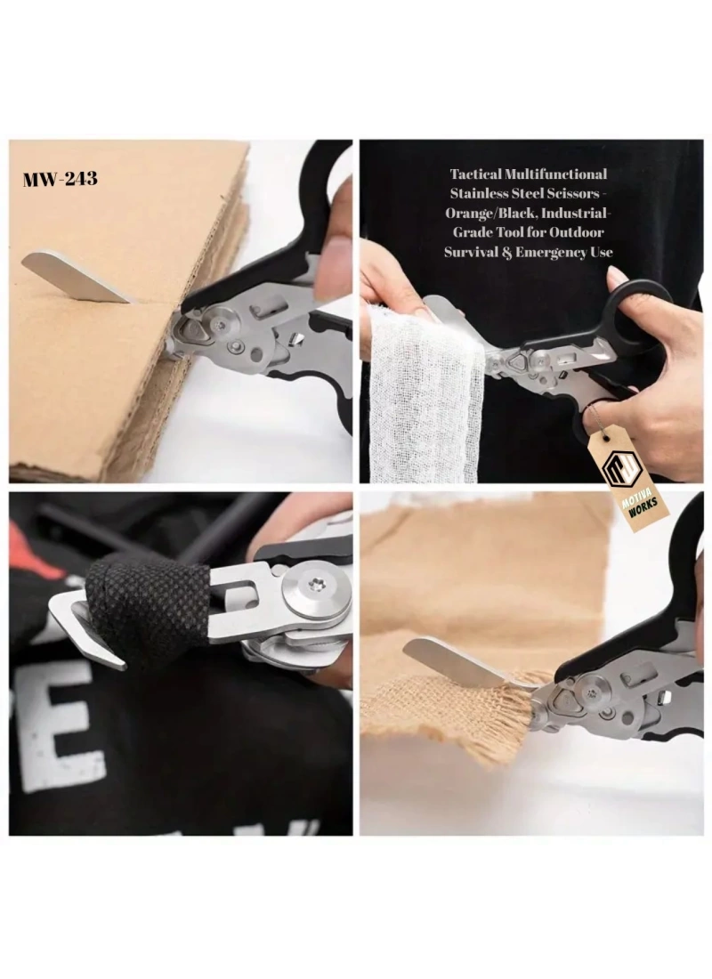 Multitool Taktik Çok Fonksiyonlu Süper Kesici Katlanır Medikal Outdoor Askeri Av Tipi Makas Desert MW243