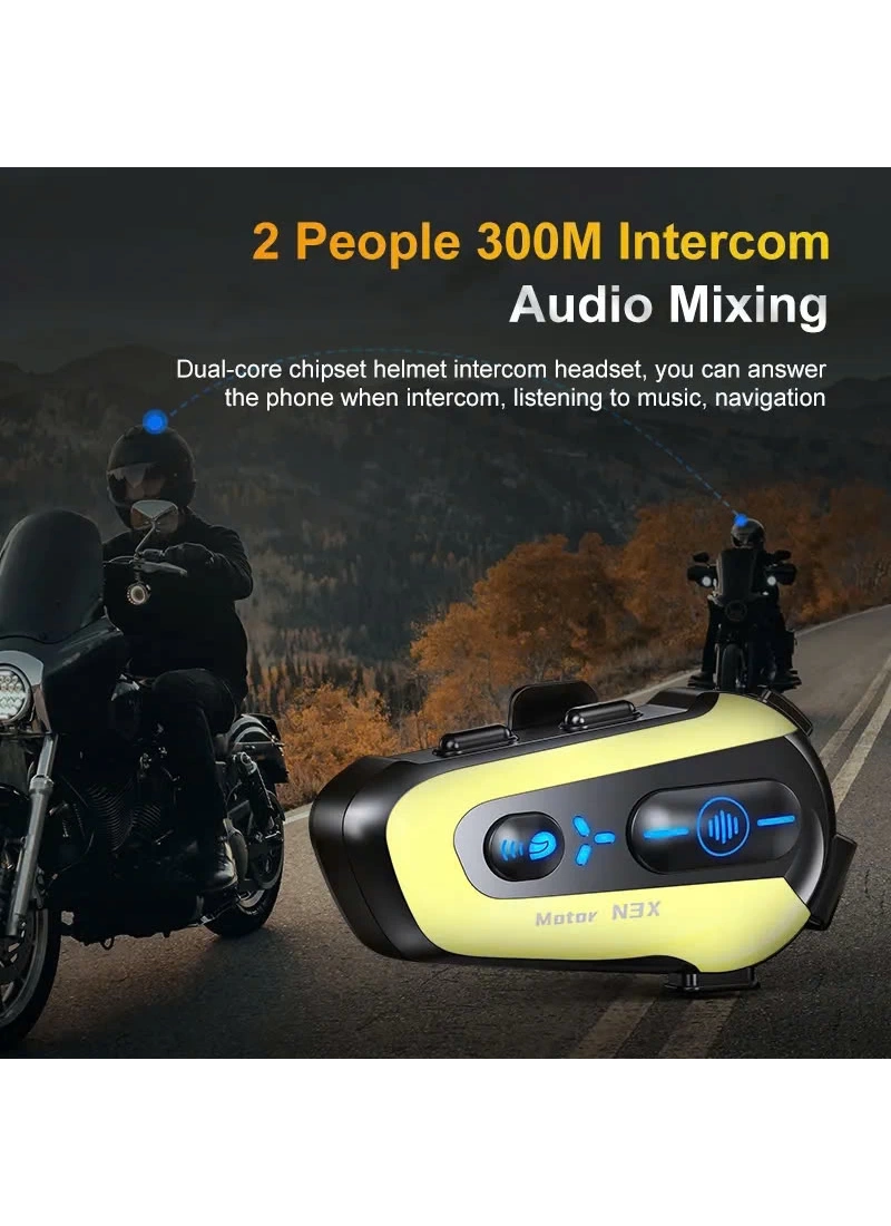 N3X Motosiklet Kask Bluetooth intercom Kulaklık – Bluetooth 5.4, IP56 Suya Dayanıklı, 1000mAh Uzun Ömürlü Batarya