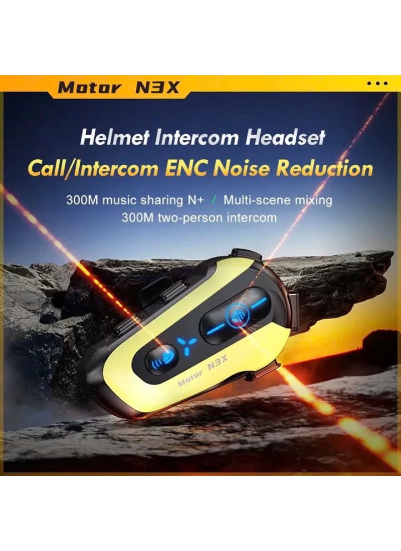 N3X Motosiklet Kask Bluetooth intercom Kulaklık – Bluetooth 5.4, IP56 Suya Dayanıklı, 1000mAh Uzun Ömürlü Batarya