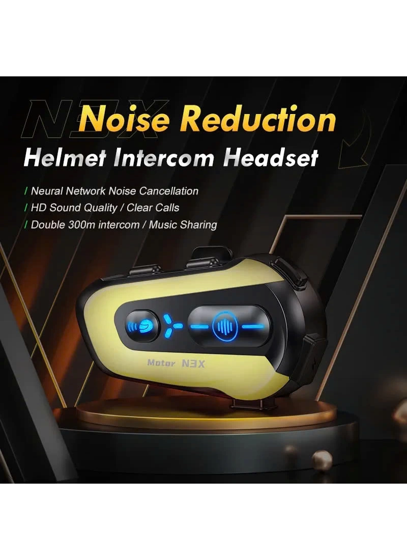 N3X Motosiklet Kask Bluetooth intercom Kulaklık – Bluetooth 5.4, IP56 Suya Dayanıklı, 1000mAh Uzun Ömürlü Batarya