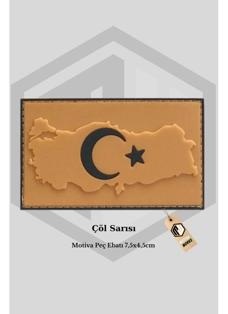 Peç Bayrak Cırtlı Türk Bayrak Haritalı Model 7,5x4,5cm
