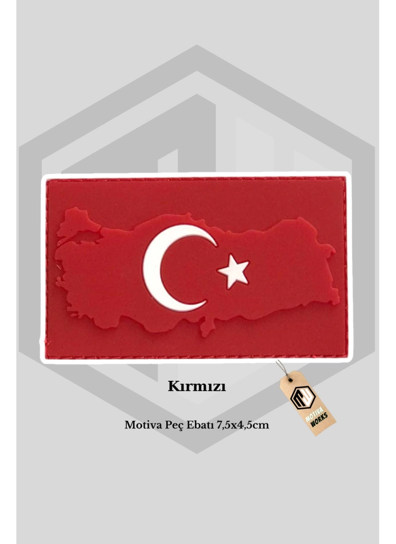 Peç Bayrak Cırtlı Türk Bayrak Haritalı Model 7,5x4,5cm