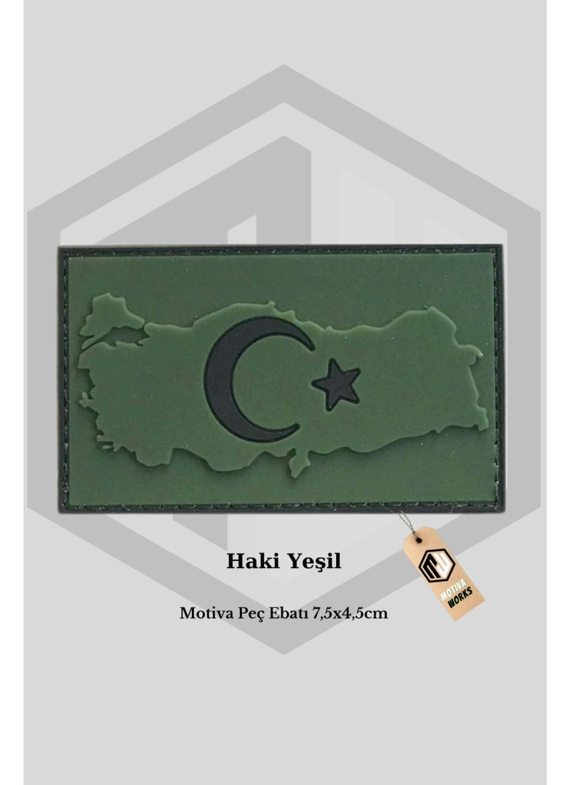 Peç Bayrak Cırtlı Türk Bayrak Haritalı Model 7,5x4,5cm