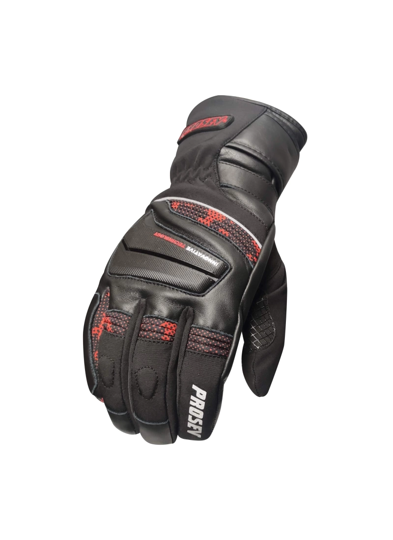 Prosev Nf4111 Deri̇ Motosiklet Eldi̇ven Red