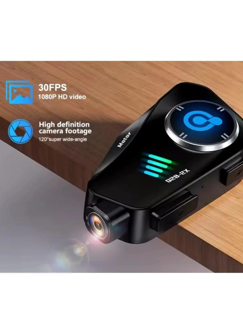 Q28 2X Motosiklet Kask Bluetooth İnterkomlu Kulaklık 1080p Kamera Su Geçirmez Intercom