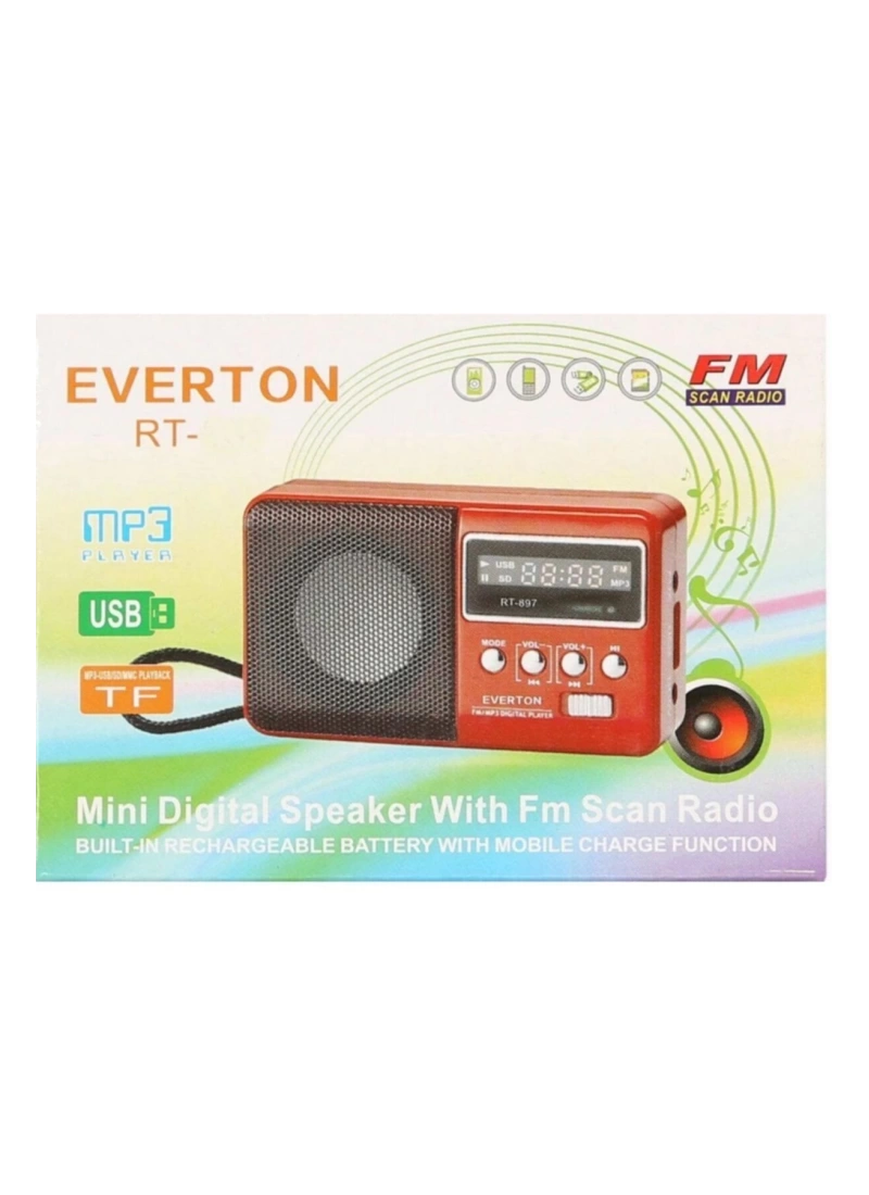 RT303 FM/AM/USB MicroSD Girişli Şarzlı El Radyosu
