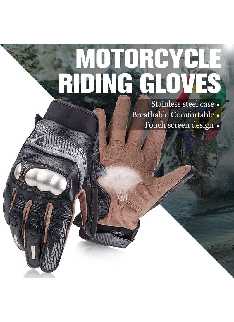 Scoyco MC60 Carbon Kevlar Deri Motosiklet Eldiveni