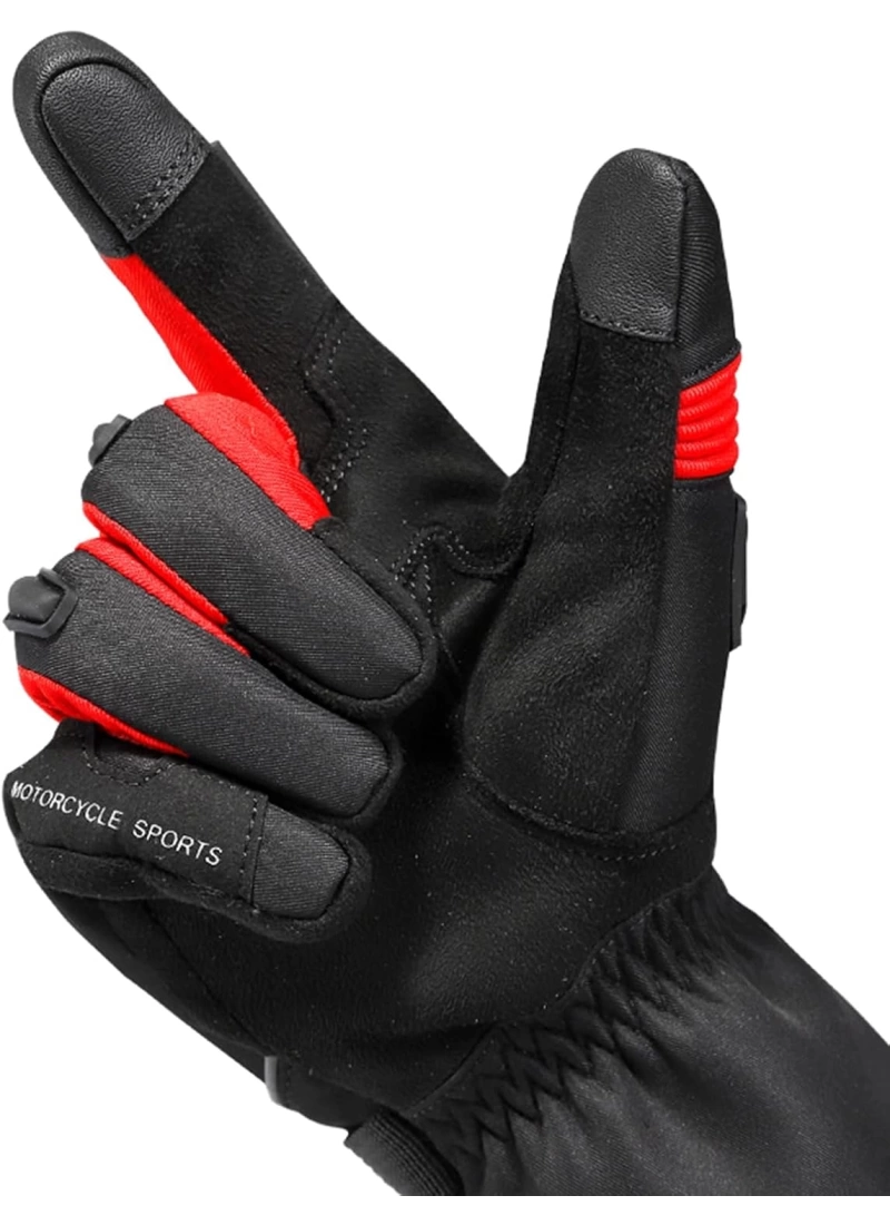 Scoyco MC83 WaterProof Kışlık Motosiklet Eldiveni Silecekli (Turuncu)