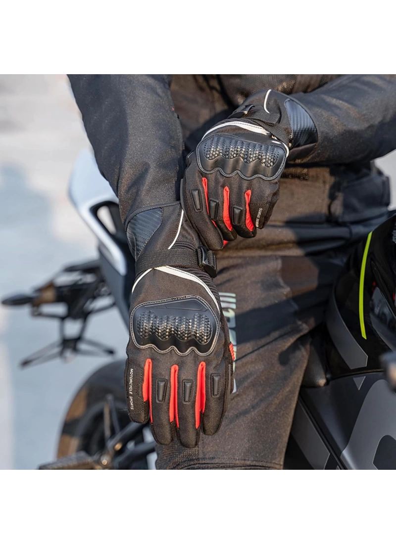 Scoyco MC83 WaterProof Kışlık Motosiklet Eldiveni Silecekli (Kırmızı)