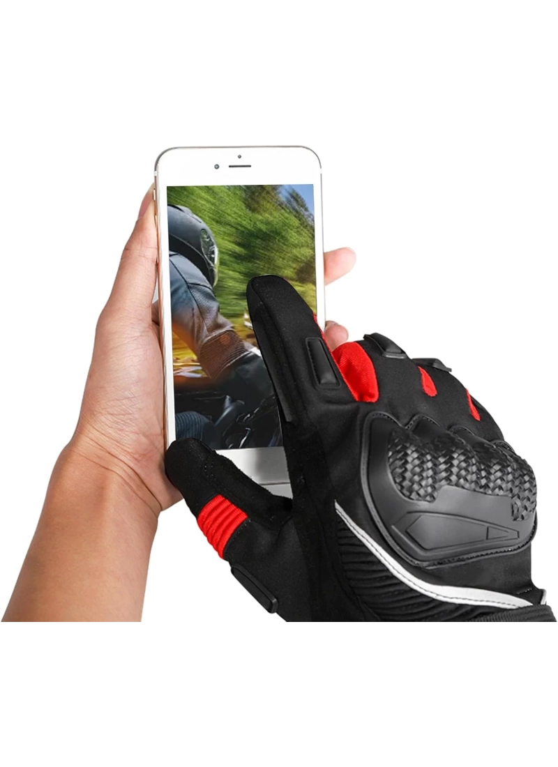 Scoyco MC83 WaterProof Kışlık Motosiklet Eldiveni Silecekli (Turuncu)