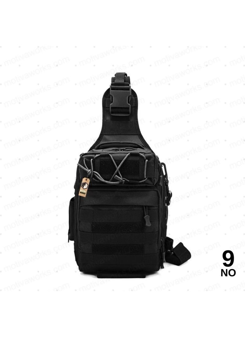 28cm Siyah 18 LT Taktik Omuz Çantası NO9