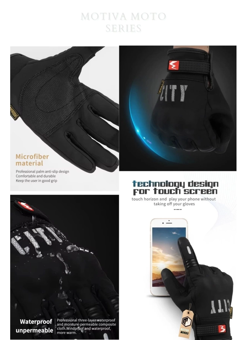 2025 Siyah SoftShell City Motosiklet Eldiveni Reflektörlü Gizli Korumalı Yeni Model