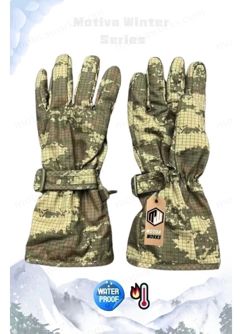 Waterproof Military Camouflage Motorcycle Tactical Military Sports Winter Snow Fishing Gloves