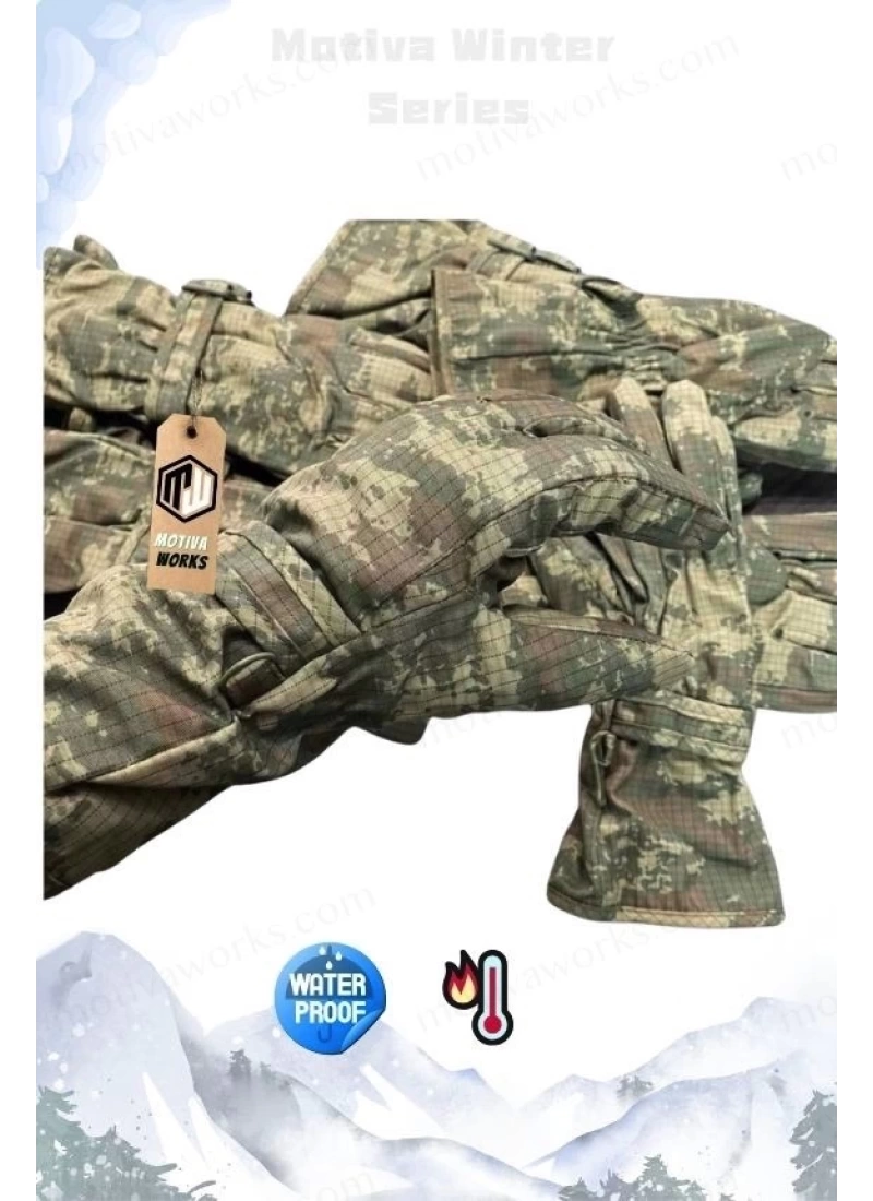 Waterproof Military Camouflage Motorcycle Tactical Military Sports Winter Snow Fishing Gloves