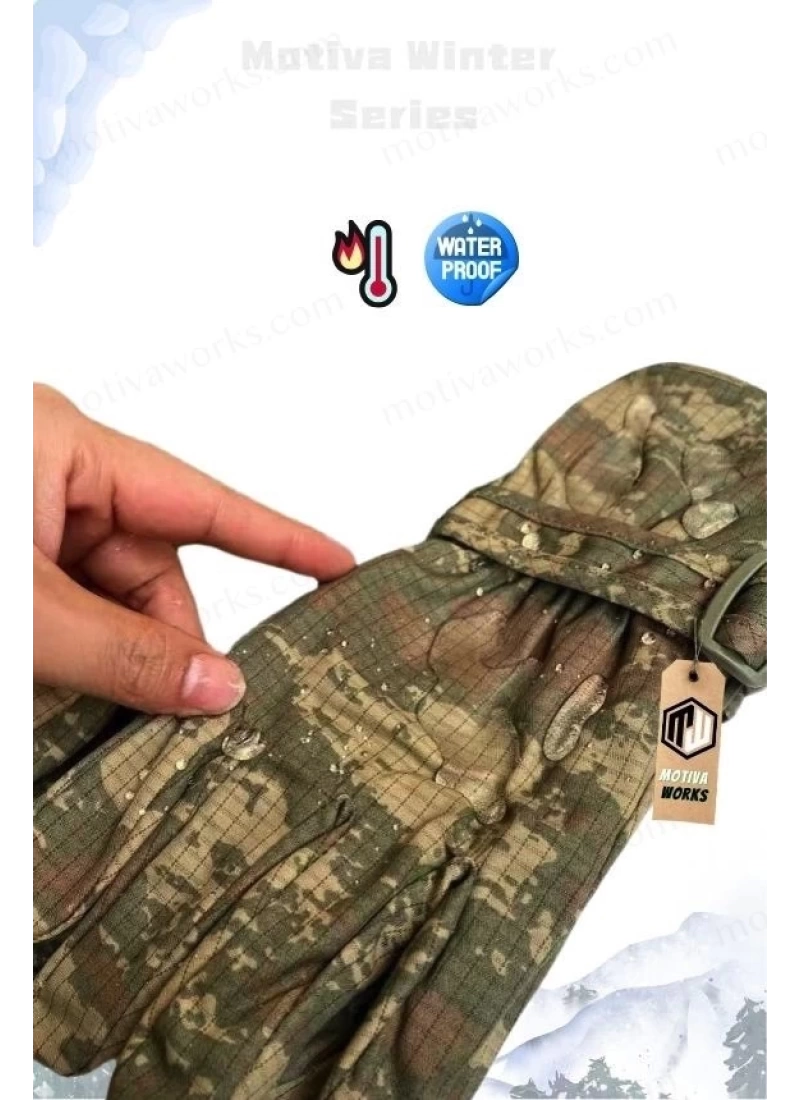 Waterproof Military Camouflage Motorcycle Tactical Military Sports Winter Snow Fishing Gloves