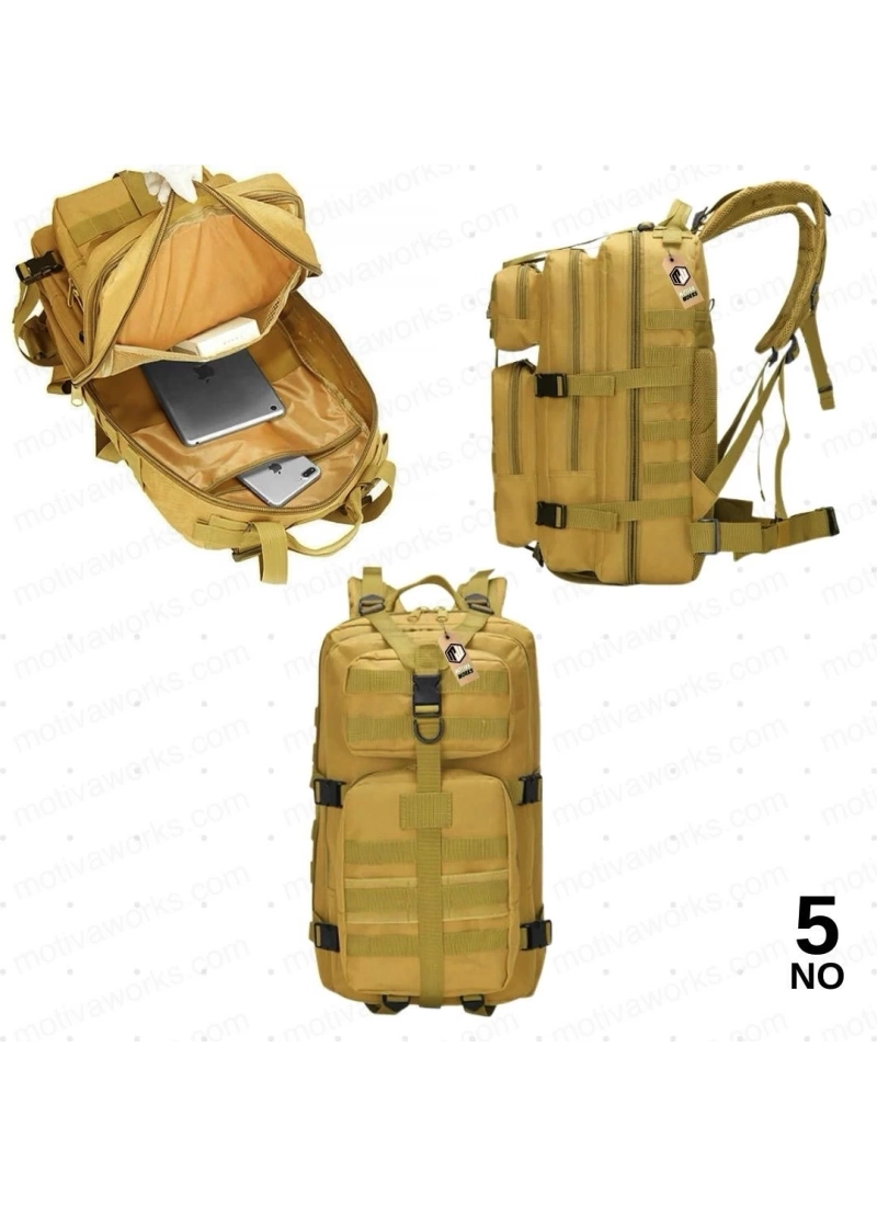 45CM Taktik Çanta 35 Litre Çöl Tan Molle Tactical Çanta NO[5]