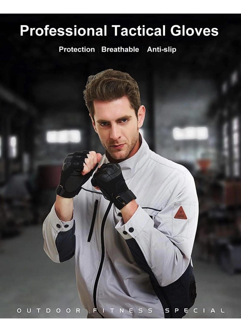 Taktik Combat Desert FlexShield 511 Model Motosiklet Operasyon Outdoor Sport Korumalı Yarım Parmaksız Eldiven