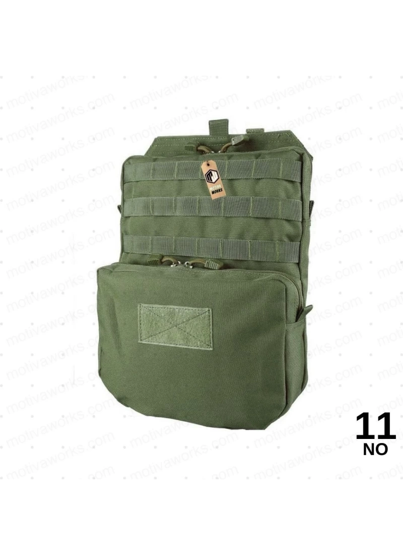 38CM Taktik Haki Yeşil Molle Yelek Montajlı Çanta NO11