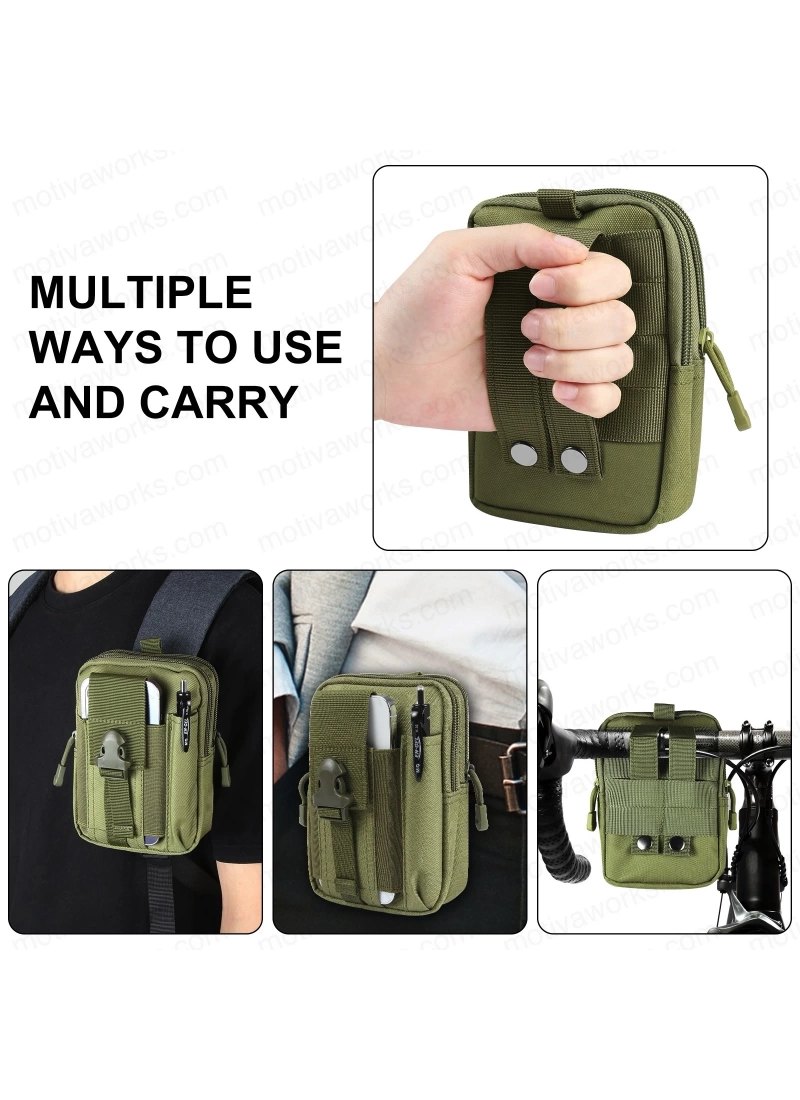 18CM Taktik Modüler Mini Haki Yeşil Göğüs Telefon Molle Çantası NO16