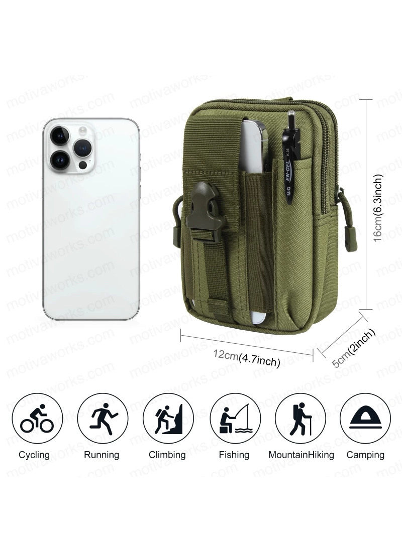 18CM Taktik Modüler Mini Haki Yeşil Göğüs Telefon Molle Çantası NO16