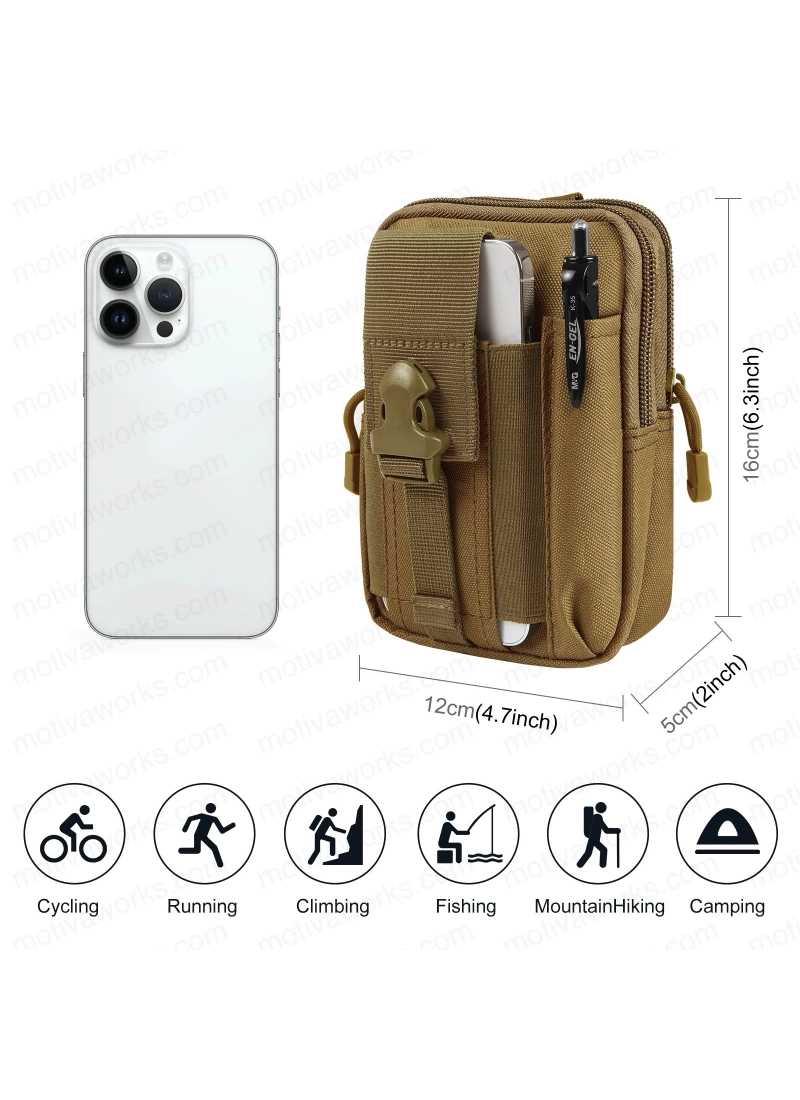 18CM Taktik Modüler Mini Tan Desert Göğüs Telefon Molle Çantası NO16