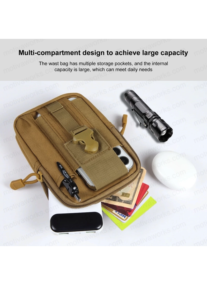 18CM Taktik Modüler Mini Tan Desert Göğüs Telefon Molle Çantası NO16