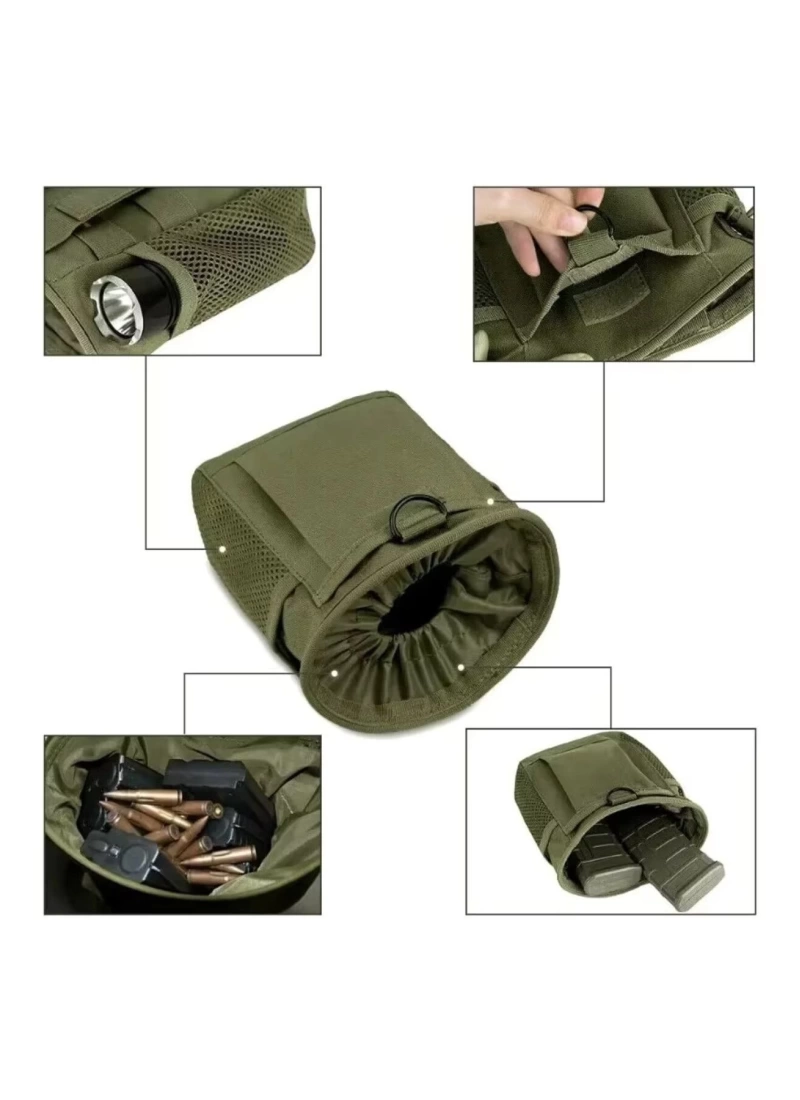19CM Taktik Molle Askeri Airsoft Avcılık Dağcılık Haki Yeşil Çanta Çok Amaçlı Torba