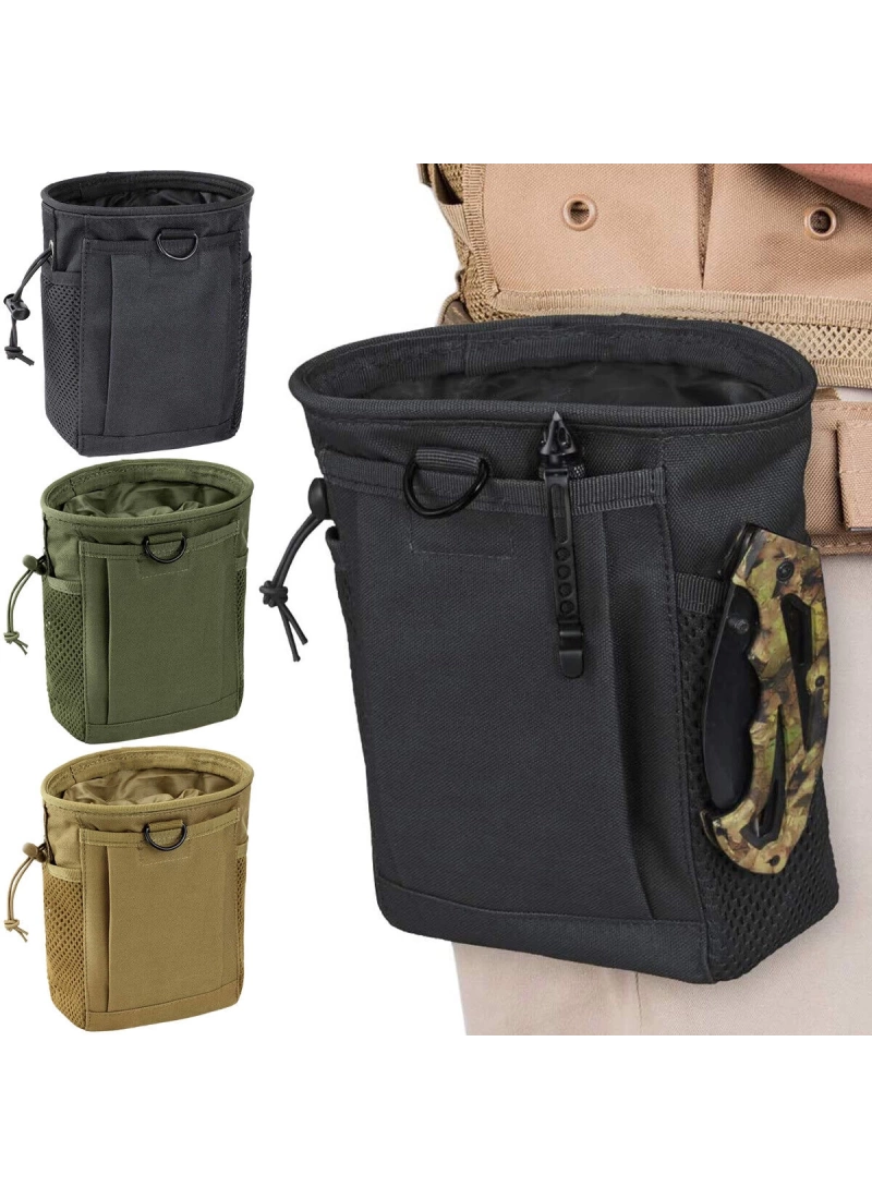 19CM Taktik Molle Askeri Airsoft Avcılık Dağcılık Siyah Çanta Çok Amaçlı Torba