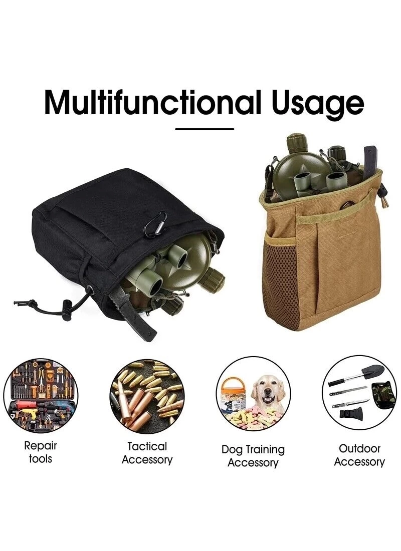 19CM Taktik Molle Askeri Airsoft Avcılık Dağcılık Siyah Çanta Çok Amaçlı Torba