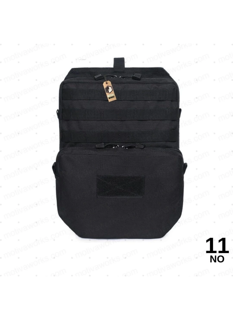 38CM Taktik Siyah Molle Yelek Montajlı Çanta NO11