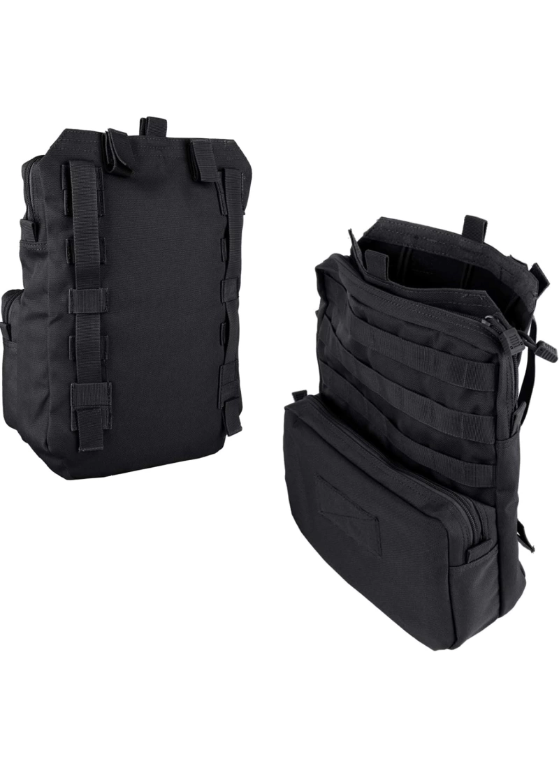38CM Taktik Siyah Molle Yelek Montajlı Çanta NO11