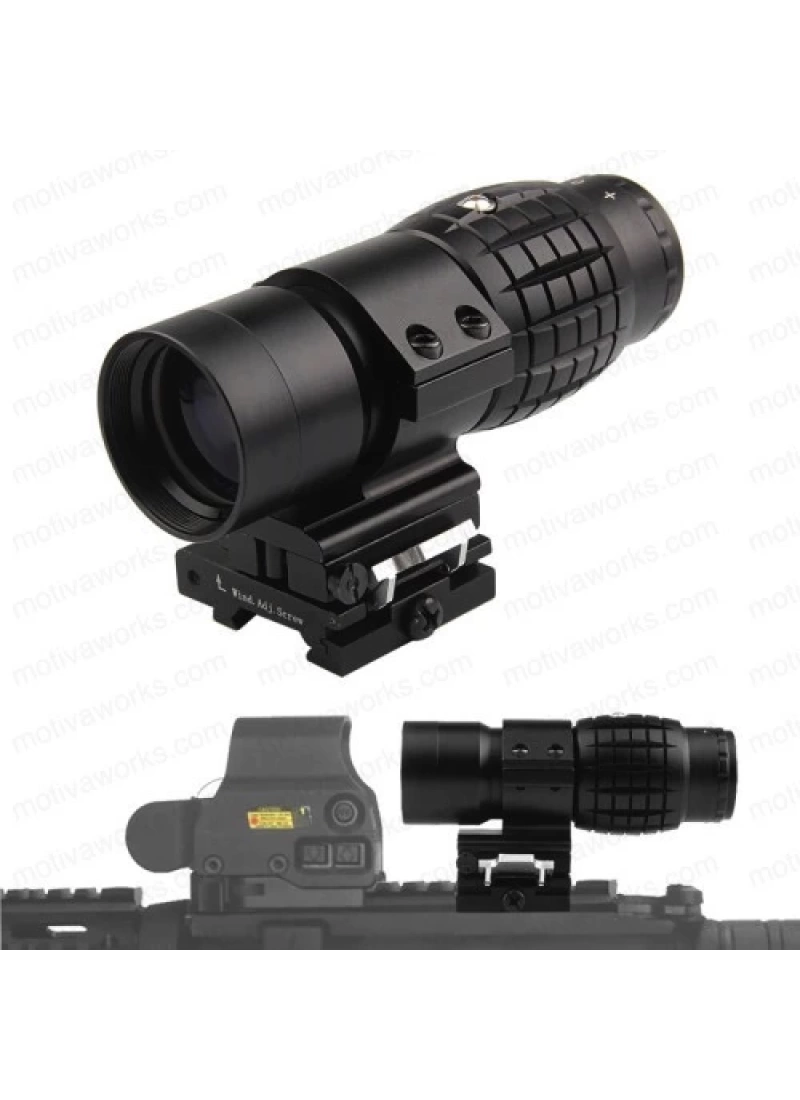 Taktikal 3x Dürbün Yakınlaştırıcı Magnifier Yana Yatan