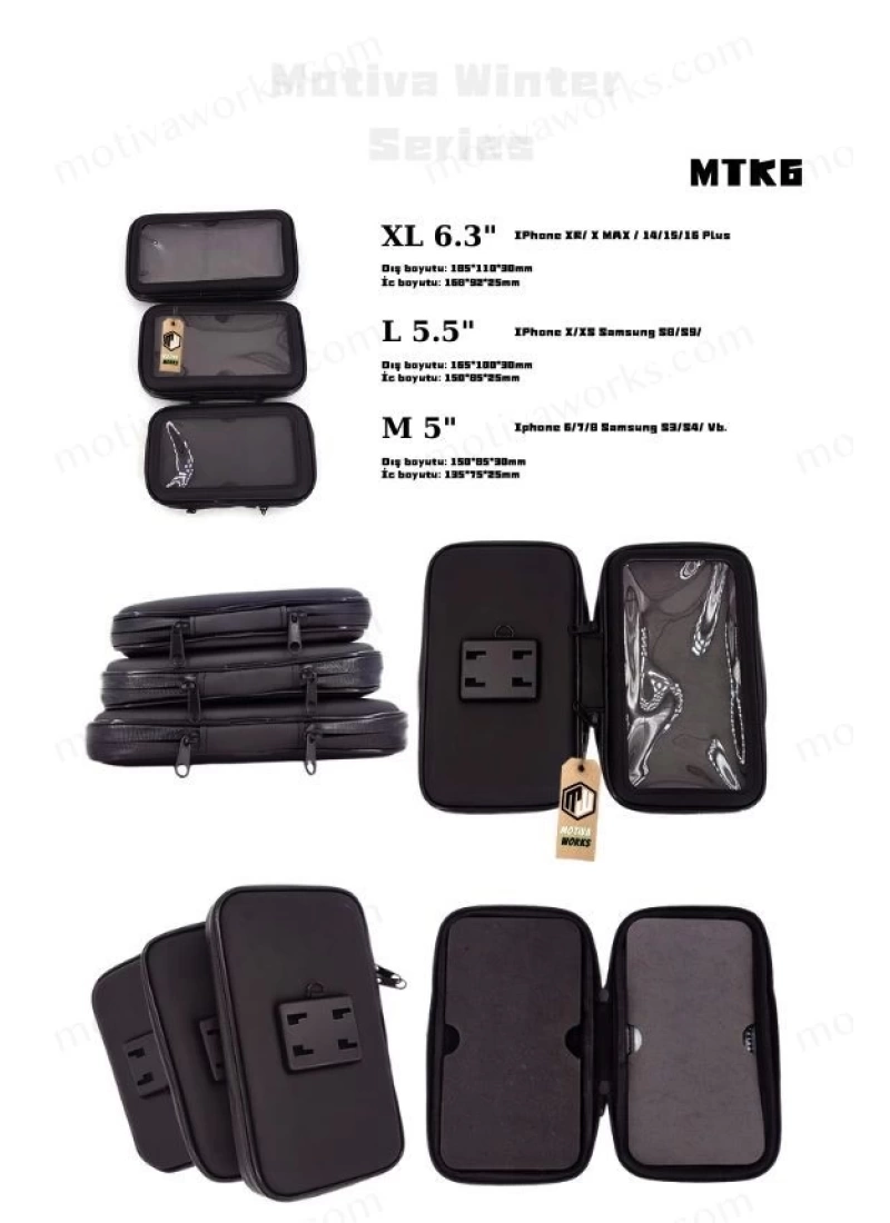 Telefon Tutucu Su Geçirmez Gidon Bağlantılı M-L-XL Evrensel Model MTK6