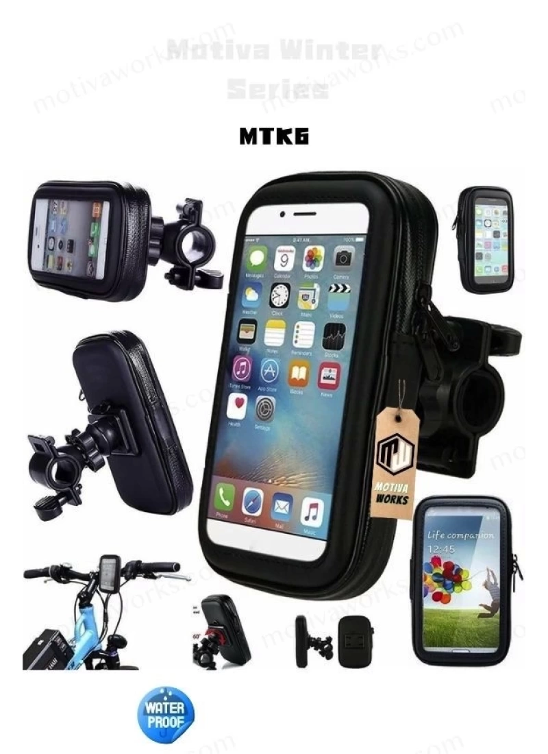 Telefon Tutucu Su Geçirmez Gidon Bağlantılı M-L-XL Evrensel Model MTK6