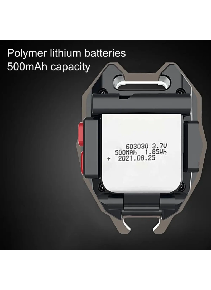 Ultra Güçlü Led Combat 10 Mod Kamp Fener Çakmak Açacak Düdük Bıçak Type-C