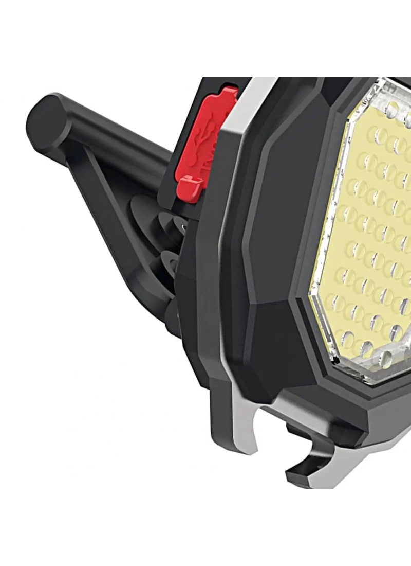 Ultra Güçlü Led Combat 10 Mod Kamp Fener Çakmak Açacak Düdük Bıçak Type-C