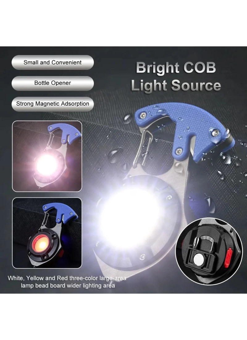 Ultra Güçlü Led Karabina Combat 10 Mod Kamp Fener Bıçak Type-C Acil Durum Feneri