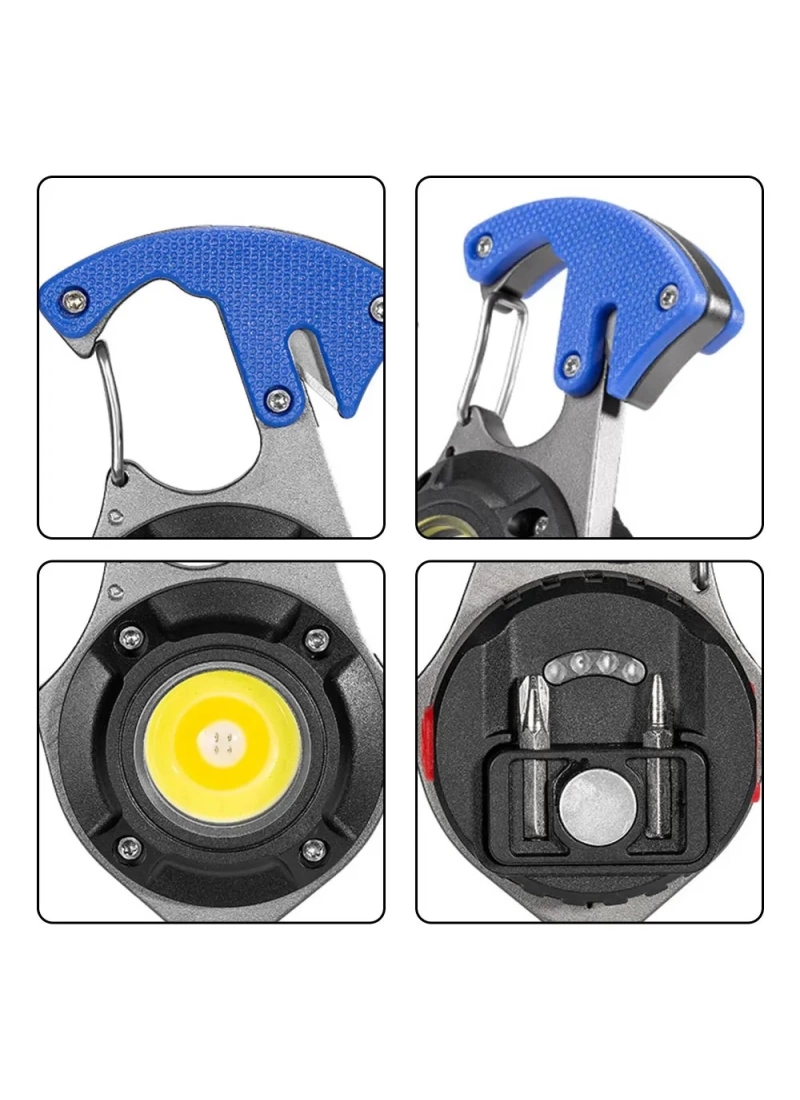 Ultra Güçlü Led Karabina Combat 10 Mod Kamp Fener Bıçak Type-C Acil Durum Feneri