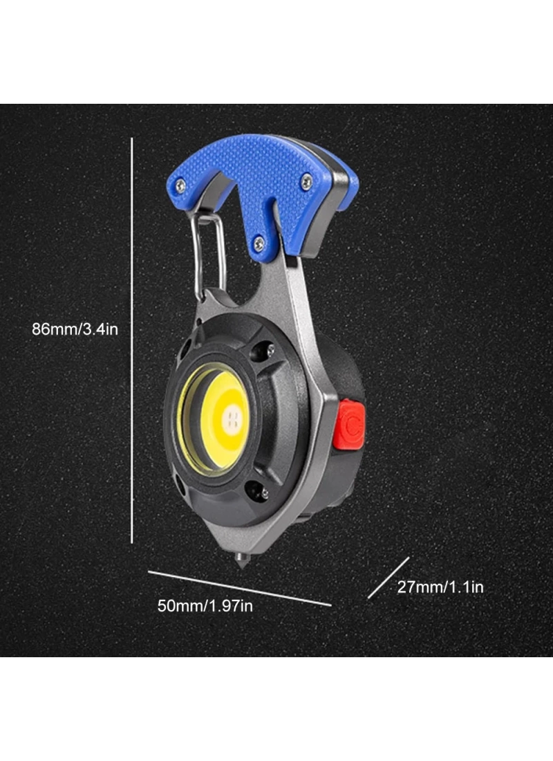 Ultra Güçlü Led Karabina Combat 10 Mod Kamp Fener Bıçak Type-C Acil Durum Feneri