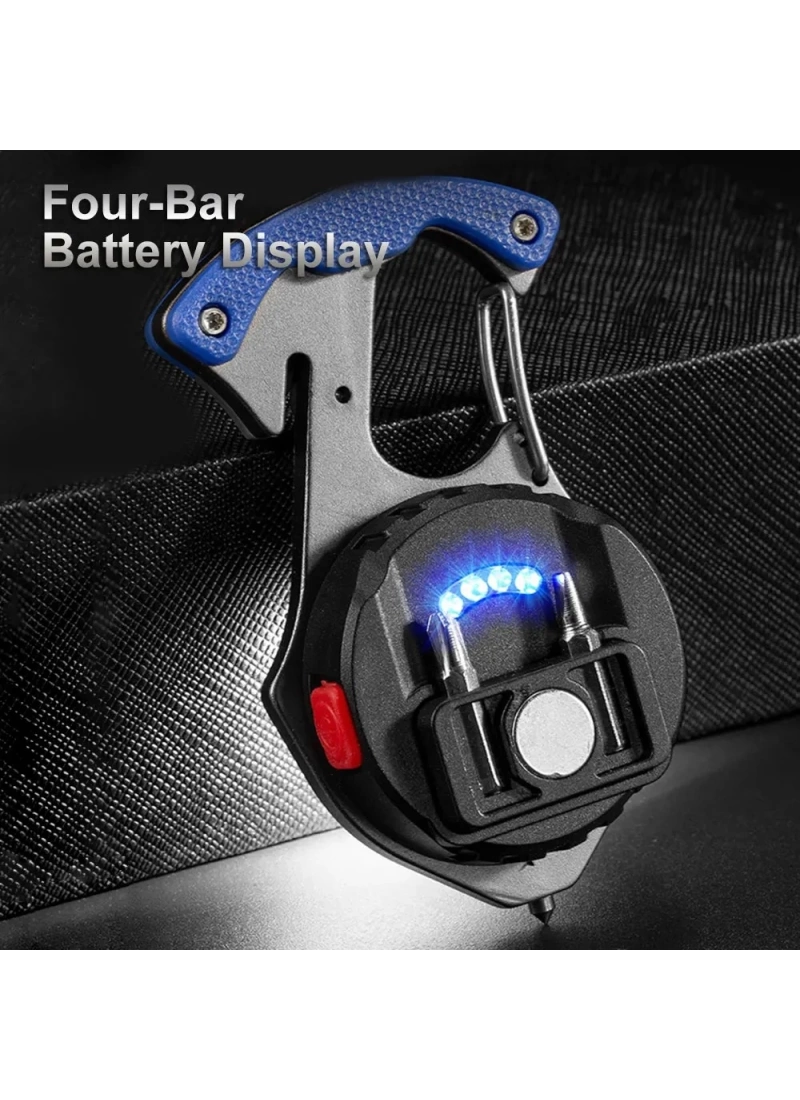Ultra Güçlü Led Karabina Combat 10 Mod Kamp Fener Bıçak Type-C Acil Durum Feneri