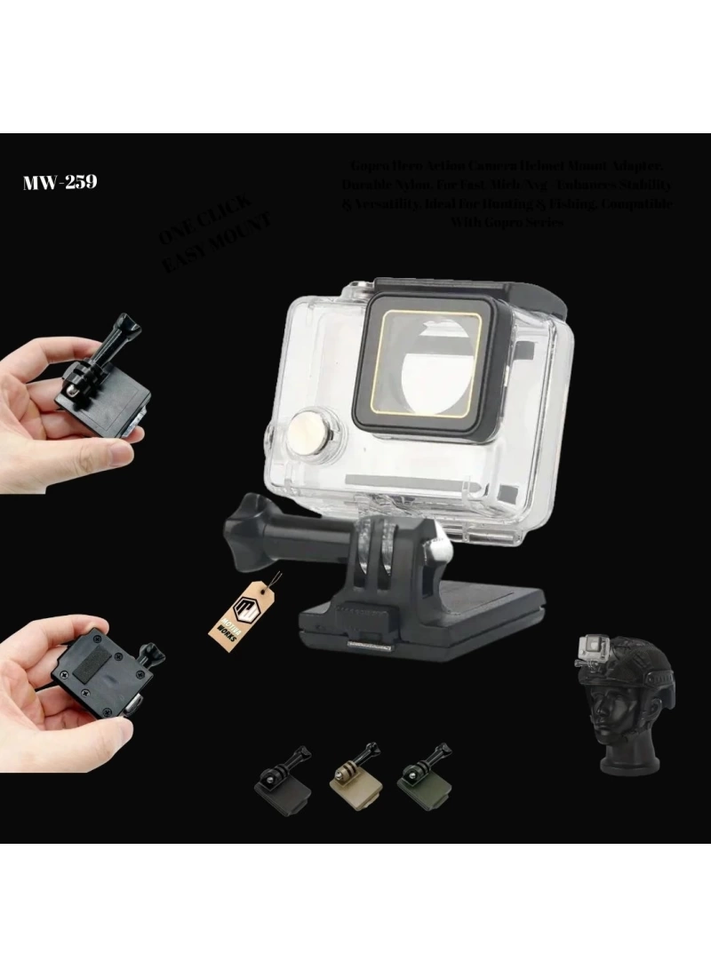 Universal Taktik Kask Kamera GoPro Bağlantı Aparatı Kolay Montajlı MW259