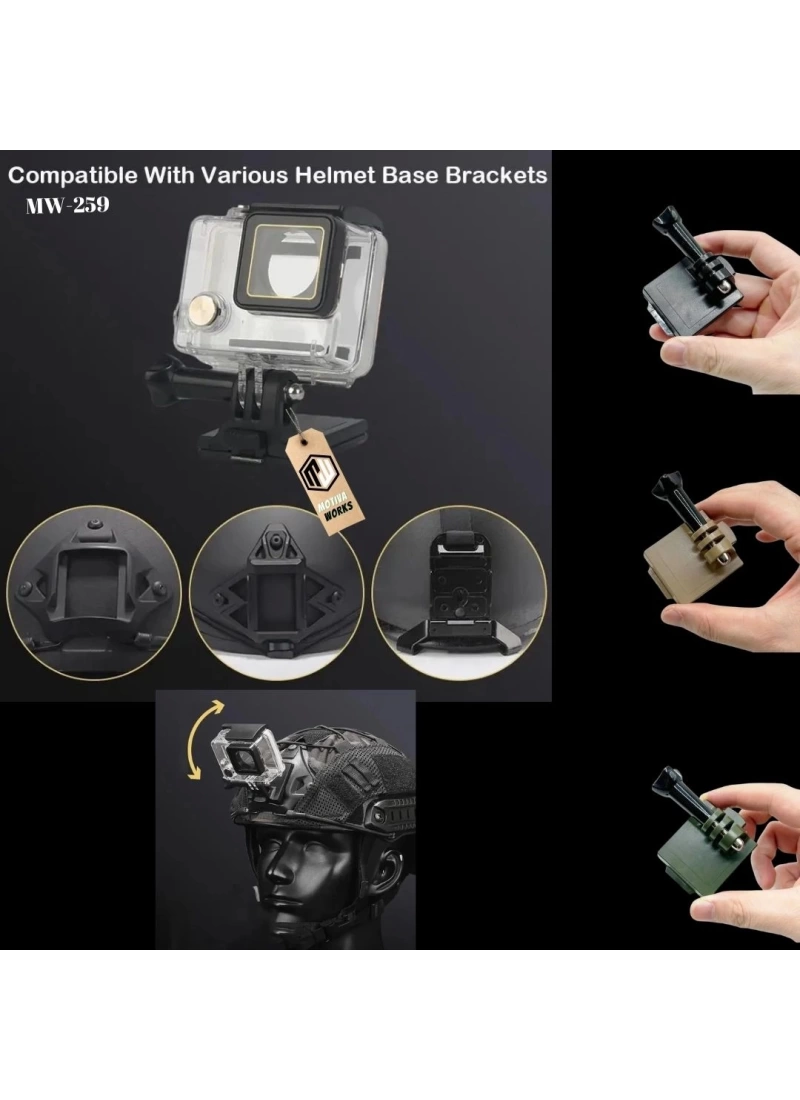 Universal Taktik Kask Kamera GoPro Bağlantı Aparatı Kolay Montajlı MW259