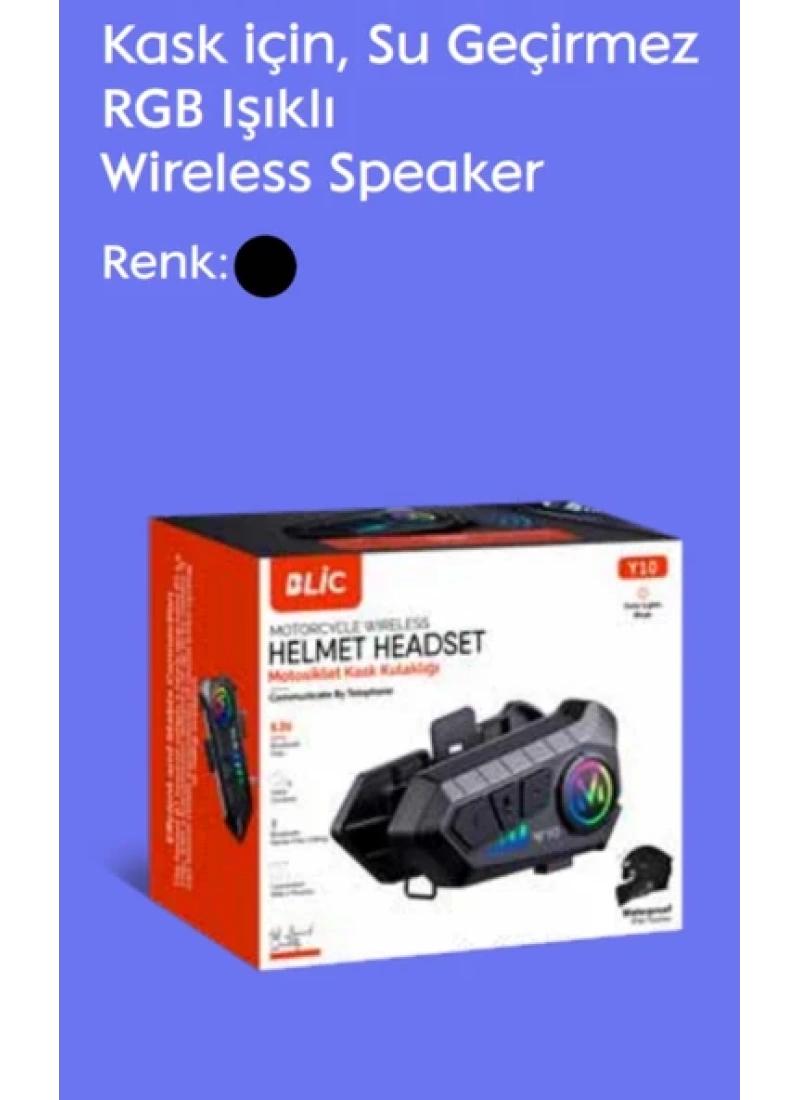 Y10-2X Motosiklet Bluetooth Kask Kulaklık – IPX6 Su Geçirmez, 1000M Interkom, 30 Saat Konuşma Süresi, 2in1 Mikrofon Seti