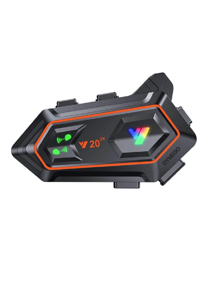 Y20 2X Intercom Motosiklet Kask Kulaklığı – 1000m Bağlantı, NC Gürültü Engelleme, IPX6, BT 5.3 İnterkom