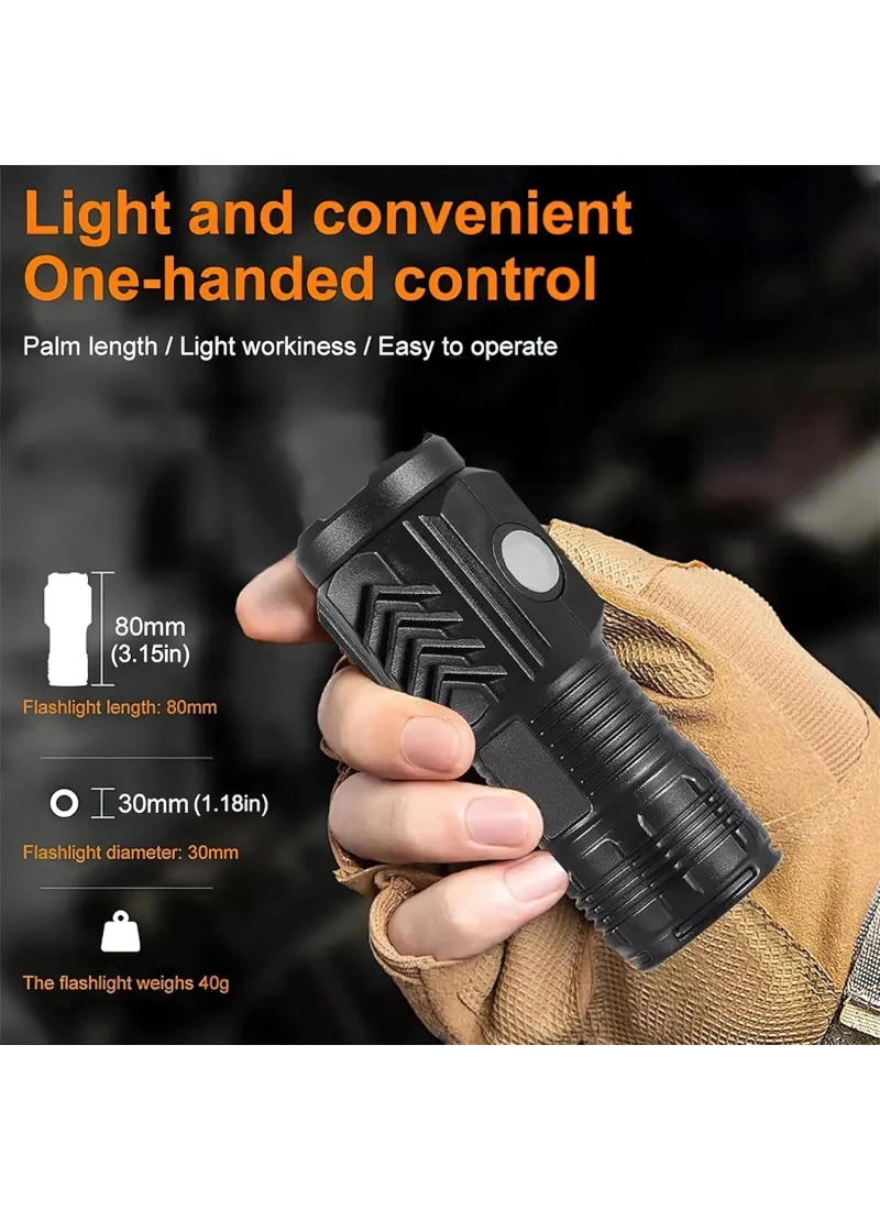 Lighting Clearance New Multifunctional Three-eye Flashlight Strong Light Magnetic Emergency Repair Lights Portable Emergency Lighting Flashlight
