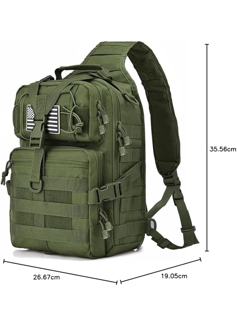 35CM Yeşil 20 LT Taktik Omuz Çantası 14in NO8