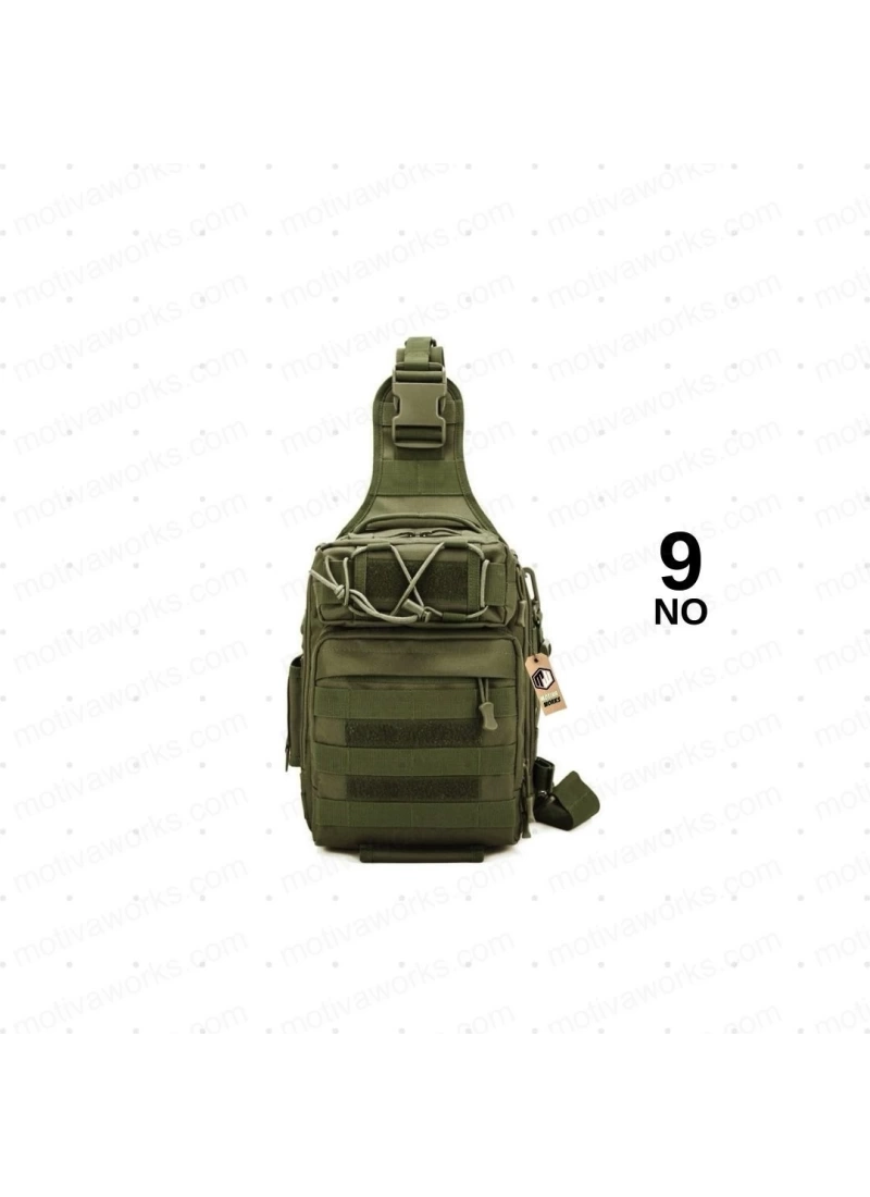 28cm Yeşil 18 LT Taktik Omuz Çantası NO9