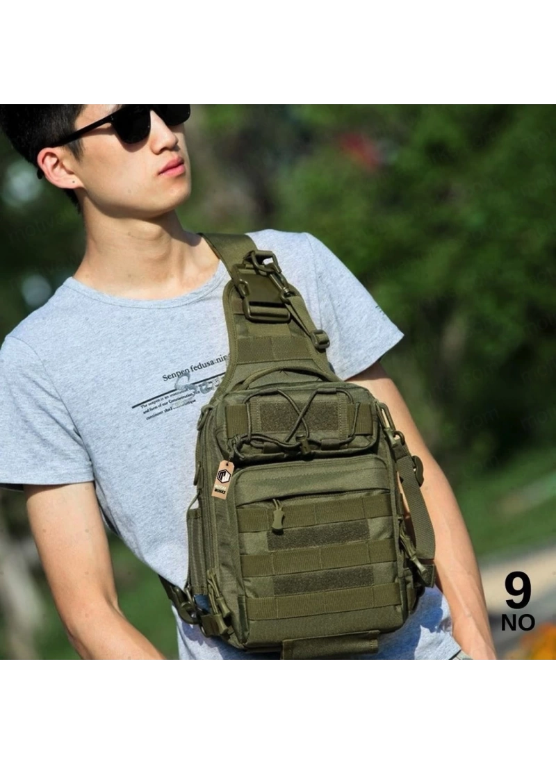 28cm Yeşil 18 LT Taktik Omuz Çantası NO9