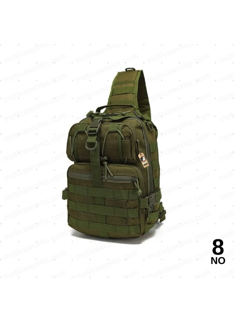 35CM Yeşil 20 LT Taktik Omuz Çantası 14in NO8