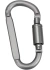 Molle Metal Karabina Gri D Tip Kilitli Taktik Anahtarlık Çok Amaçlı